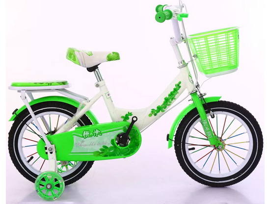 Xe đạp trẻ em Youmi model đẹp dịu dàng cho các bé gái màu xanh